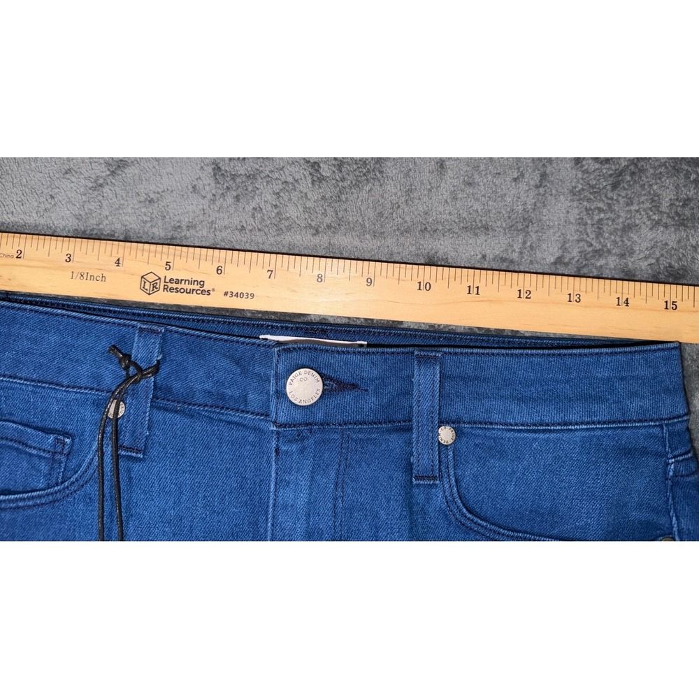 NWT PAIGE Deirdre Denim Skirt Frenchie No Whiskers Blue Pencil Midi Size 29 - Picture 7 of 12